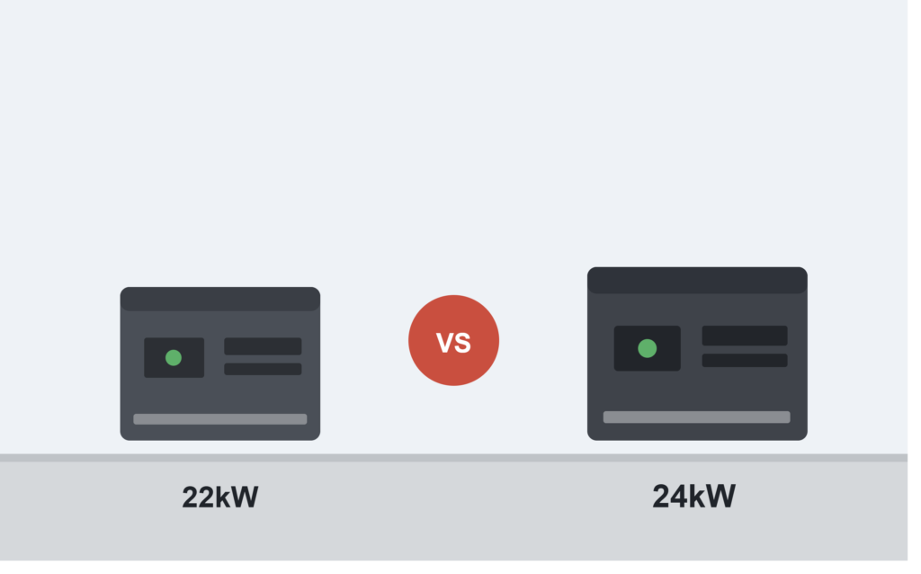 Generac 22kW vs 24kW generator size comparison