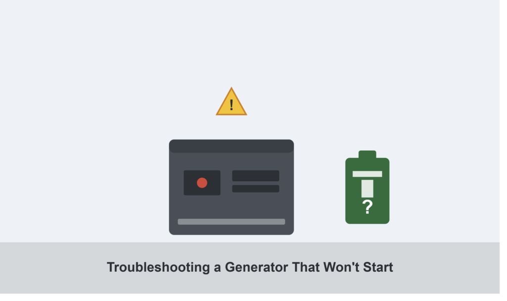 Troubleshooting a Generac generator that won't start, battery and warning indicator